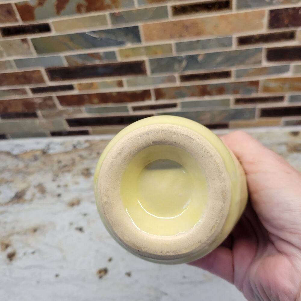 Vintage 1950s Yellow Art Pottery Ewer Pitcher Mid Century Modern Ceramic Vase - Picture 2 of 6